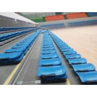 沧州篮球场看台座椅定制厂家@鑫奥体育器材订做篮球馆看台椅