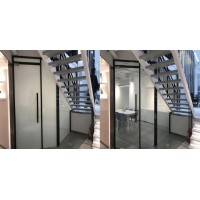 遥控智能变色膜 办公室隔断利器 定制电控雾化玻璃 高透明度