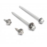 碳钢涂层 防腐光伏支架 尖割尾木螺钉带304EPDM复合垫