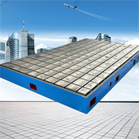 定制3x5米铸铁检验平板 标准型T型槽试验平台厂家