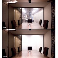 电控变色隐私膜 智能调光玻璃 定制办公室隔断 透光率高