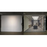 智能隐私保护 通电透明雾化办公室隔断 定制尺寸玻璃厂家