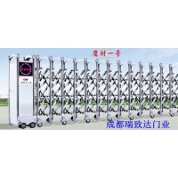 成都不锈钢电动门伸缩门推拉大门定制安装13032826899